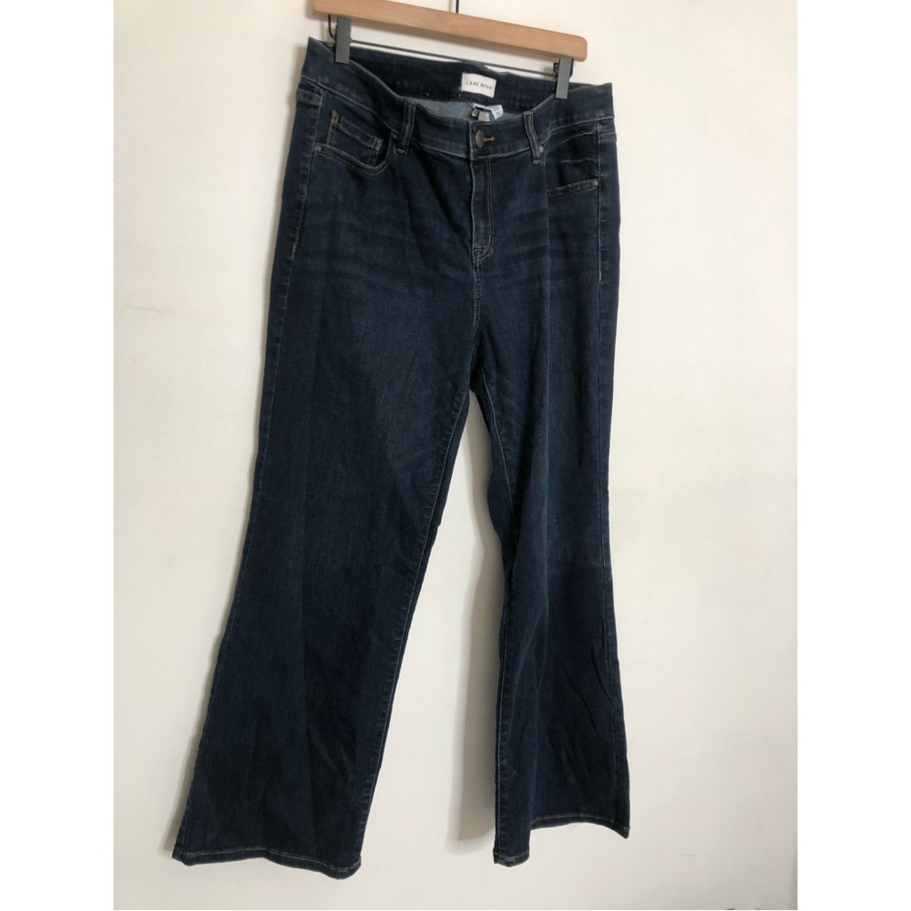Lane Bryant Dark Blue Mid-Rise Boot Cut Flare Jeans